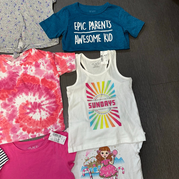 Lot of 13 Girl Size 4T Clothing Bundle Short Sleeve Summer Spring 2 NWT items - Picture 6 of 8